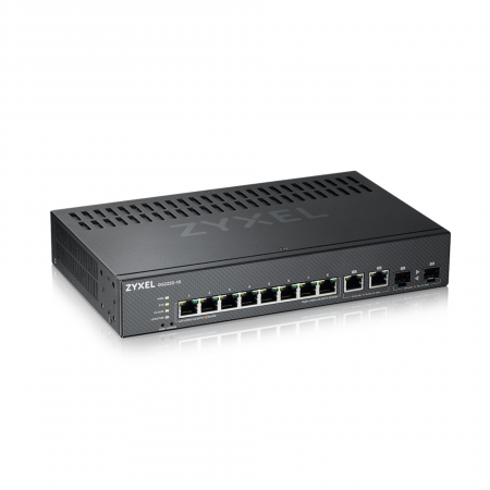 Коммутатор ZYXEL NebulaFlex Pro GS2220-10 Hybrid L2 Switch, rack 19 , 8xGE, 2xCombo (SFP / RJ-45), silent, standalone / cloud management