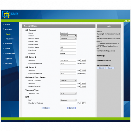 IP-телефон SNR-VP-53