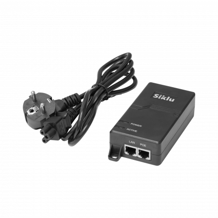 PoE инжектор 60W E.L. VI(100-240 AC source, EU AC cable)