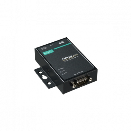 NPort 5110A-T 1-портовый усовершенствованный асинхронный сервер RS-232 в Ethernet с расширенным диапазоном температур MOXA