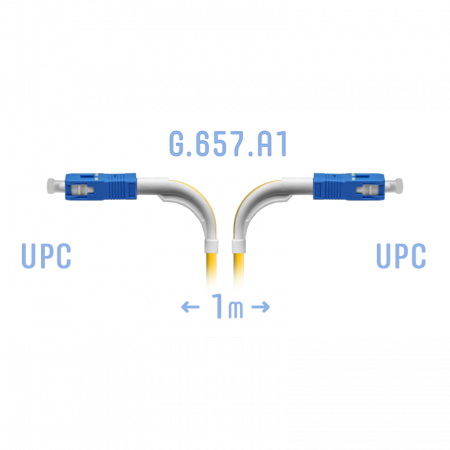 Патчкорд оптический SC/UPC SM G.657.A1 (угловой) 1 метр