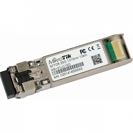 Модуль Mikrotik SFP/SFP+/SFP28 оптический, 1/10/25G, дальность до 10км, 1310нм