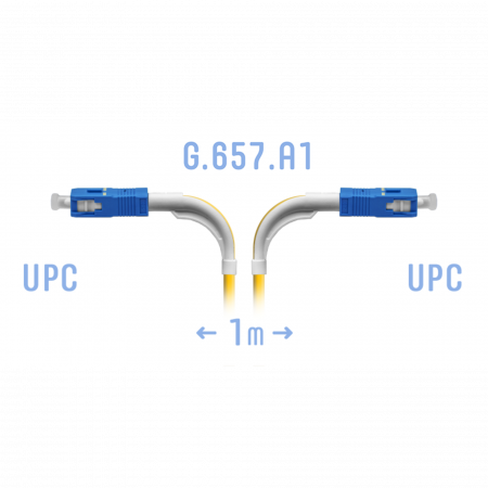 Патчкорд оптический SC/UPC SM G.657.A1 (угловой) 1 метр