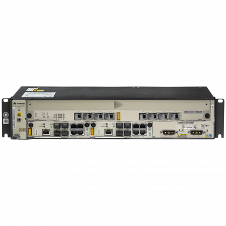 2RU шасси Huawei OLT GPON, 2 слота для установки интерфейсных модулей, 2x10G порта, DC