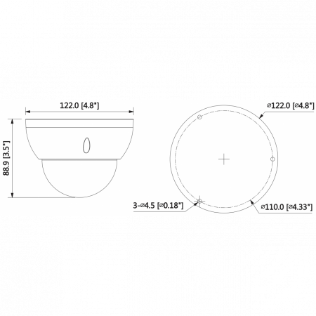 IP камера Dahua DH-IPC-HDBW2231RP-VFS антивандальная купольная 2Мп, объектив 2.7-13.5мм, ИК-подсветка до 50м, PoE, 12В, Micro SD, WDR, IP67