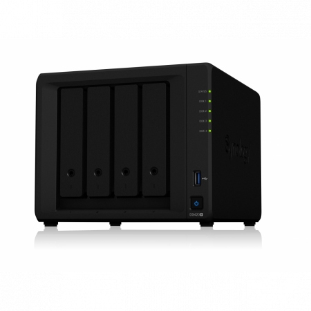 Сетевое хранилище Synology DiskStation DS420+, 4xHDD 3,5, 2х1000Base-T, без дисков