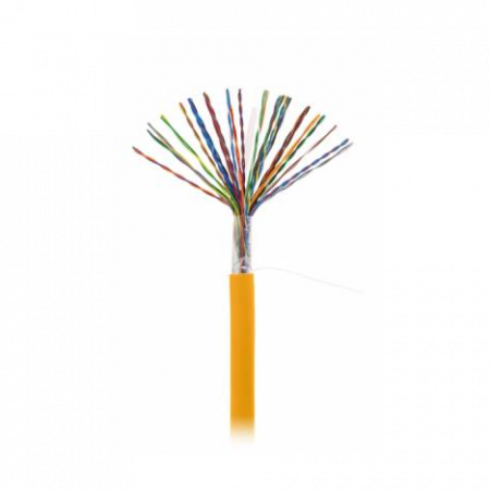 Кабель NETLAN U/UTP 25 пар, Кат.5 (Класс D), 100МГц, одножильный, BC (чистая медь), внутренний, LSZH нг(B)-HF, оранжевый, 305м