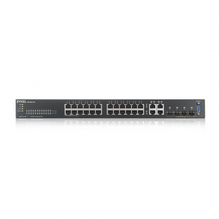Коммутатор ZYXEL NebulaFlex Pro GS2220-28 Hybrid L2 Switch, rack 19 , 24xGE, 4xCombo (SFP / RJ-45), silent, standalone / cloud management