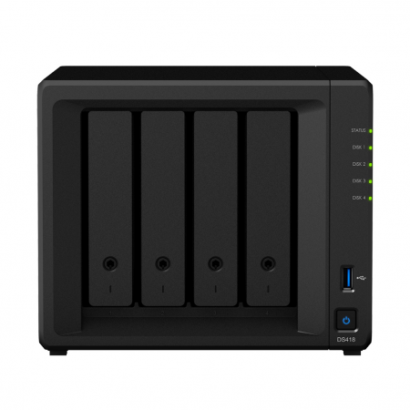 NAS-сервер Synology DiskStation DS418, 4xHDD3,5, 2х1000Base-T, без дисков