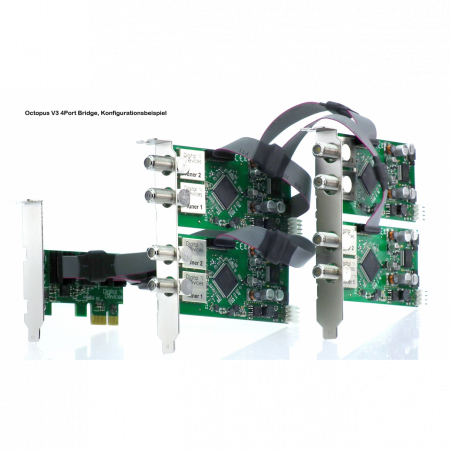 Карта расширения 4 интерфейса DuoFlex Octopus Bridge V3 miniPCIe