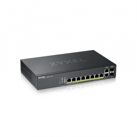 Коммутатор ZYXEL NebulaFlex Pro GS2220-10HP Hybrid L2 PoE+ Switch, 19 rack, 8xGE PoE+, 2xCombo (SFP / RJ-45), 180W PoE Budget, Standalone / Cloud Man