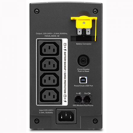 Источник бесперебойного питания Back-UPS, 390Вт/700ВА, 230В, BX700UI
