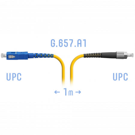 Патчкорд оптический FC/UPC-SC/UPC SM G.657.A1 1 метр