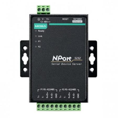NPort 5232 2-портовый асинхронный сервер RS-422/485 в Ethernet MOXA