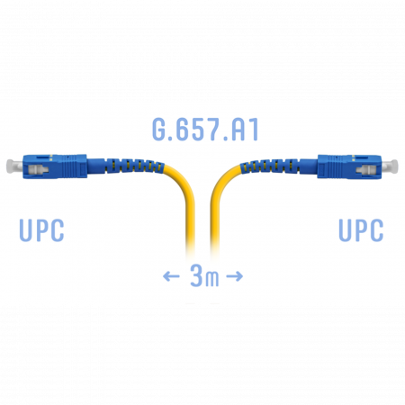 Патчкорд оптический SC/UPC SM G.657.A1 3 метра