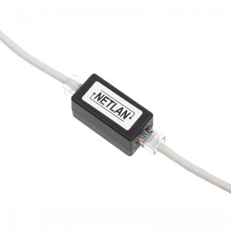 Кабельный соединитель NETLAN RJ45-RJ45 (8P8C), Кат.5e (Класс D), 100МГц, неэкранированный, черный, уп-ка 10шт.