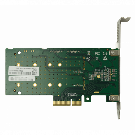 Переходной адаптер PCIe 2.0 x4 на 2xM.2 и 2xSATA, RAID 0,1