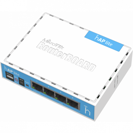 Беспроводной маршрутизатор Mikrotik hAP lite (RouterOS L4)