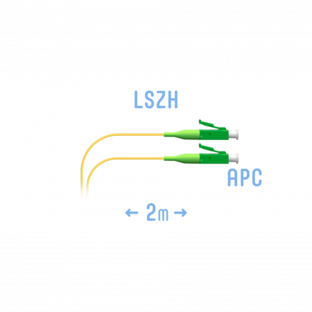 Шнур монтажный оптический LC/APC SM 2м. (0,9)