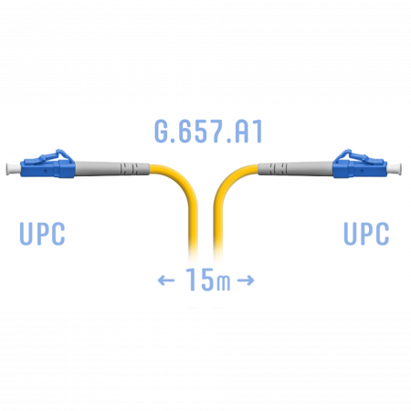 Патчкорд оптический LC/UPC SM G.657.A1 15 метров