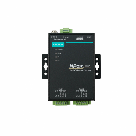 NPort 5230A 2-портовый усовершенствованный преобразователь RS-422/485 в Ethernet