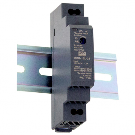 DDR-15L-5, DC/DC преобразователь, 15Вт, вход 18-75В, выход 5В/3А Mean Well