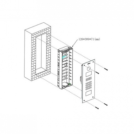 Задняя панель для врезного монтажа Dahua VTOB103 для DHI-VTO1210C-X