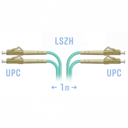 Патчкорд оптический LC/UPC MM Duplex 1метр