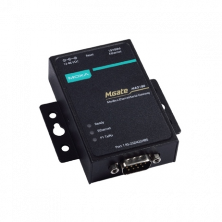 Преобразователь MGate MB3180 1-портовый преобразователь Modbus RTU/ASCII (RS-232/422/485) в Modbus TCP