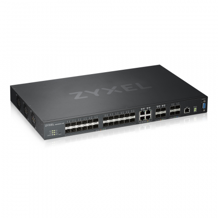 Коммутатор ZYXEL ZYXEL XGS4600-32F L3 Managed Switch, 24 port Gig SFP, 4 dual pers.  and 4x 10G SFP+, stackable, dual PSU