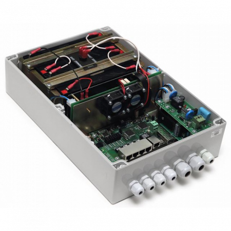 Уличный 6-портовый управляемый коммутатор TFortis PSW-1G4F-UPS со встроенным источником бесперебойного питания