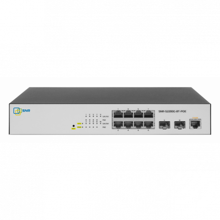 Управляемый POE коммутатор уровня 2 SNR-S2200G-8T-POE