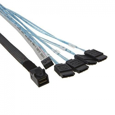 Кабель HDmSAS-4SATA 80см, внутренний