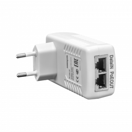 PoE инжектор неуправляемый PI-250-1P, 1x10/100BASE-TX 50В PoE passive, PoE бюджет 25Вт