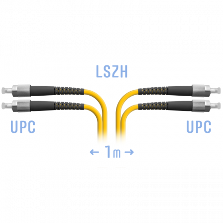 Патчкорд оптический FC/UPC SM Duplex 1 метр