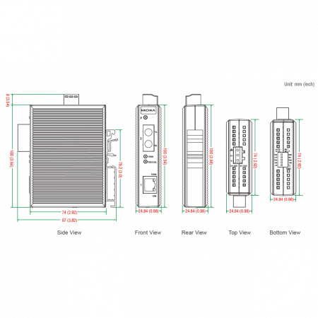 Медиаконвертер IMC-21-M-SC Ethernet 10/100BaseTX в 100BaseFX, многомод MOXA