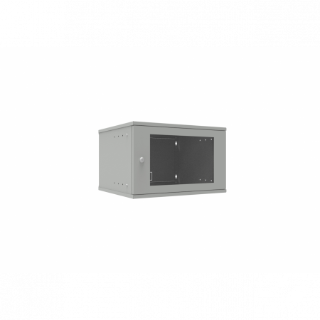 Шкаф телекоммуникационный настенный 6U, 523х450х332мм серия LITE (стеклянная дверь)