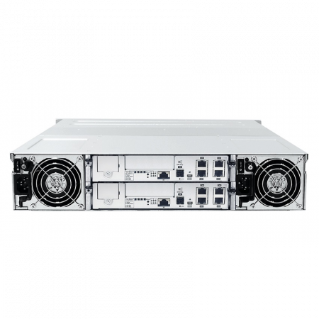 Система хранения данных Infortrend DS1024R2CB-B (2xCtrl, до 24xHDD, 2xSAS12G внеш. порт, 2x2GB, 8x1G портов iSCSI)