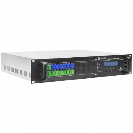 Оптический усилитель VERMAX для сетей КТВ, 2 входа, 16*20dBm выхода, WDM фильтр PON