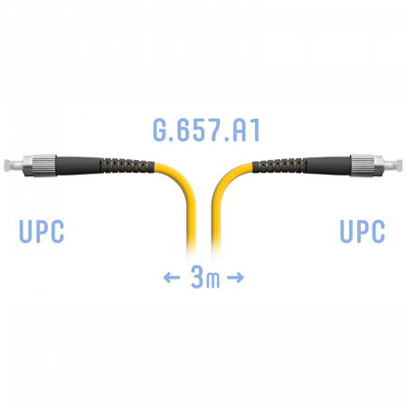 Патчкорд оптический SNR-PC-FC/UPC-A SM - 3 метра