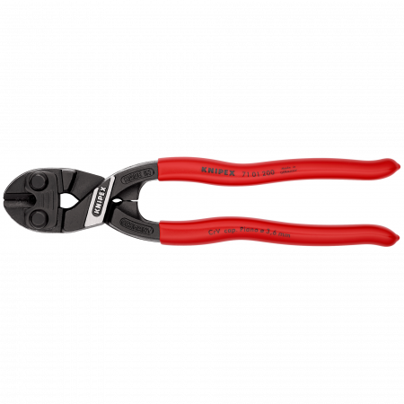 KNIPEX CoBolt® болторез, L-200 мм, рез: провол. мягк. d 6 мм, ср. d 5.2 мм, тв. d 4 мм, роял. струна d 3.6 мм, чёрн., 1-к ручки KN-7101200