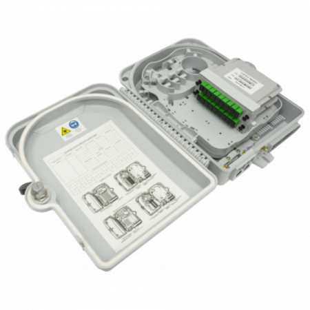 Коробка распределительная оптическая SNR-FTTH-FDB-24A (укомплектованная 2 делителями 1х8)