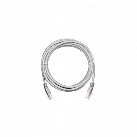 Коммутационный шнур NETLAN U/UTP 4 пары,Кат.5е (Класс D),100МГц, 2хRJ45/8P8C, T568B, заливной, BC (чистая медь), PVC нг(B),серый, 5м, уп 10шт