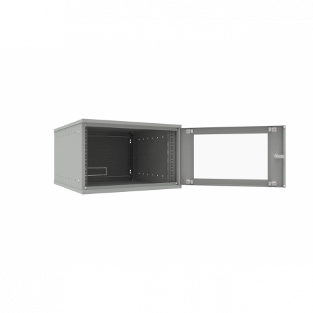 Шкаф телекоммуникационный настенный 6U, 523х600х332мм серия LITE (стеклянная дверь)