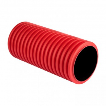 Труба гофро двустен. ПНД d75 с протяж. красн. (уп.50м) ДКС 121975
