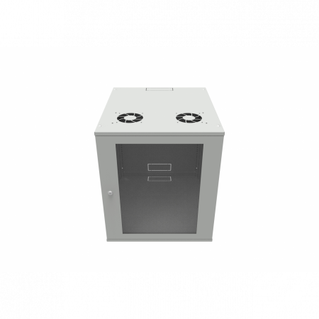 Шкаф телекоммуникационный настенный 12U, 523х600х599мм серия LITE (стеклянная дверь)