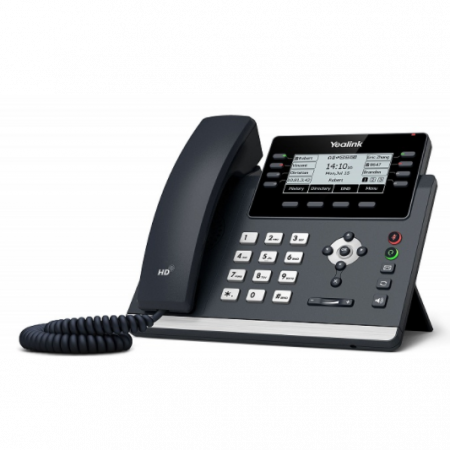 IP-телефон Yealink SIP-T43U, 12 аккаунтов, 2 порта USB, BLF,  PoE, GigE, без БП