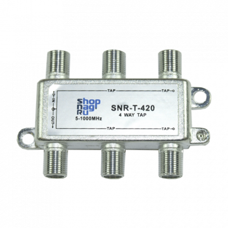 Ответвитель абонентский SNR-T-416, на 4 отвода, вносимое затухание IN-TAP 16dB.