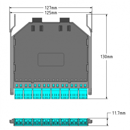 Кассета распределительная MPO/UPC на 16LC/UPC портов MM для SNR-CMP-144P