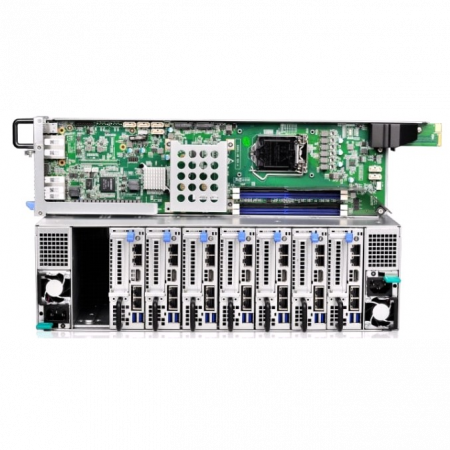 Серверная платформа Gooxi 3U SY308-S16R 8xNode, without CPU(LGA1151)/4*DDR4 ECC UDIMM/ C242 / no HDD(2)LFF/ 4xGE